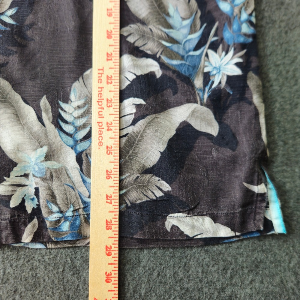 Tommy Bahama XL 100% Silk Floral Camp Shirt Eclectic Grandpa Vacation Beach - Picture 5 of 13